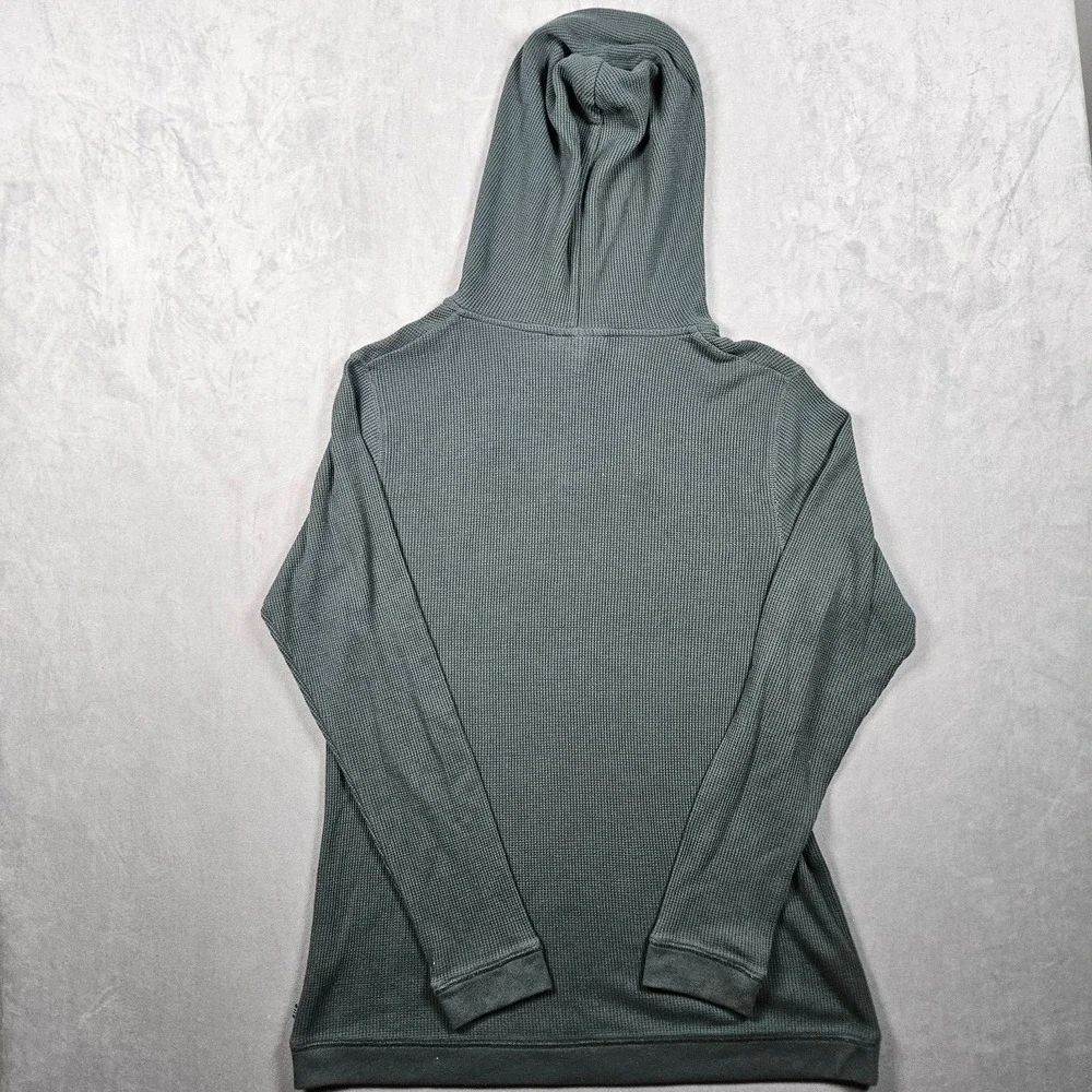 Free Fly Bamboo Lightweight Hoodie Mens Medium Green Waffle Kit Henley Fishing - Picture 2 of 9